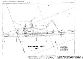 Plat Map of Great Northern Facilities at Harlem, Montana, 1956