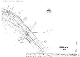 Plat Map of Northern Pacific Facilities at Mesa, Washington, 1949