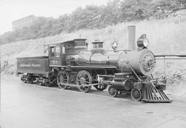 Northern Pacific steam locomotive 684 at Tacoma, Washington, in 1953.