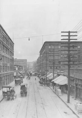 Seattle Electric Company track, Seattle, Washington, circa 1900