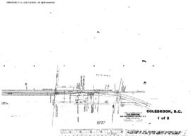 Plat Map of Great Northern Facilities at Colebrook, British Columbia, 1945