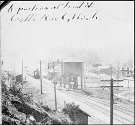 Northern Pacific station at Castle Rock, Washington, circa 1915.