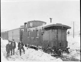 Northern Pacific Railroad Caboose, Number 1568 at Easton, Washington, circa 1925.