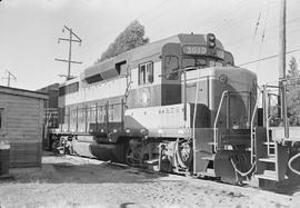 Great Northern Railway diesel locomotive number 3010 at Auburn, Washington on June 22, 1970.