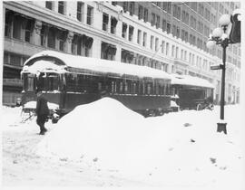 Seattle & Rainier Valley Railway Car 107 with Car 26 in Seattle, Washington, 1916