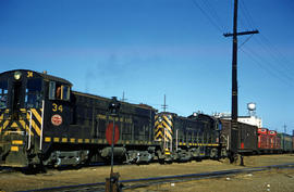 Spokane, Portland and Seattle Railway diesel locomotive 34 at Portland, Oregon in 1962.