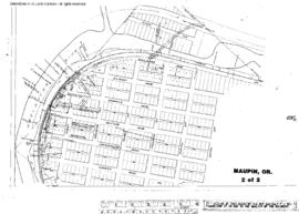 Plat Map of Oregon Trunk Facilities at Maupin, Oregon, 1918