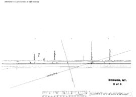Plat Map of Great Northern Facilities at Dodson, Montana, 1962