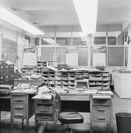 Northern Pacific dispatchers office at Tacoma, Washington, in 1966.