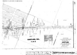 Plat Map of Northern Pacific Facilities at Hartline, Washington, 1925