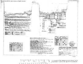 Northern Pacific Engineering Drawing, Yard Office at Parkwater, Washington, 1986