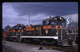 Great Northern Diesel Locomotive 77 at Seattle, Washington, 1968