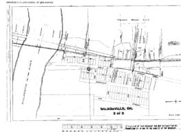 Plat Map of Oregon Electric Railroad Facilities at Wilsonville, Oregon, 1919