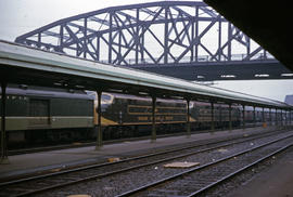 Spokane, Portland and Seattle Railway diesel locomotive 750 at Portland, Oregon in 1962.