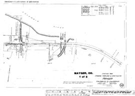 Plat Map of Spokane, Portland, and Seattle Railway Facilities at Mayger, Oregon, 1915