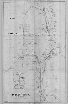 Great Northern Map of Everett, Washington, 1936