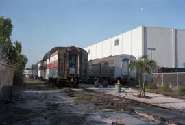 American Rail Tours rail yard at Pompano Beach, Florida on July 28, 1987.