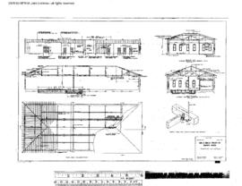 Northern Pacific Engineering Drawing, Engine House at Walla Walla, Washington, 1950