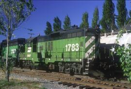 Burlington Northern 1783 at Bellingham, Washington in 1985.