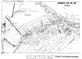 Plat Map of Great Northern, Northern Pacific Facilities at Everett, Washington, 1916