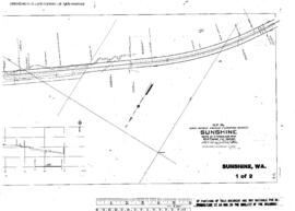 Plat Map of Northern Pacific Facilities at Sunshine, Washington, 1913