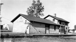 Great Northern Depot at Rolette, North Dakota, undated