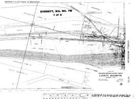 Plat Map of Great Northern, Northern Pacific Facilities at Everett, Washington, 1921