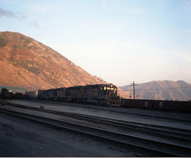 Denver & Rio Grande Western Railroad diesel locomotive 3106 at Provo, Utah in 1985.