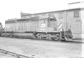 Colorado and Southern Railway diesel locomotive 915 at Spokane, Washington on February 19, 1976.