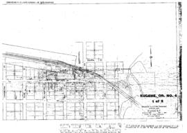 Plat Map of Oregon Electric Railroad Facilities at Eugene, Oregon, 1945