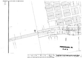 Plat Map of Canadian Pacific Facilities at Ferdinand, Idaho, 1912