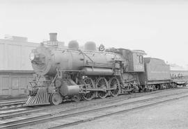 Northern Pacific steam locomotive 2147 at Brainerd, Minnesota, in 1954.
