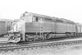 Burlington Northern diesel locomotive 6609 at Seattle, Washington in 1971.