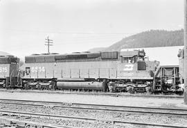 Burlington Northern diesel locomotive 6514 at Troy, Montana in 1971.