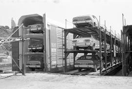 Trailer Train Company autorack car at Seattle, Washington in 1975.