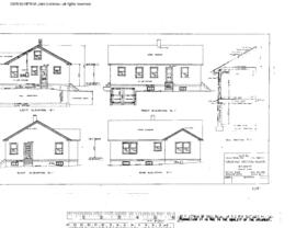 Northern Pacific Engineering Drawing, Section House at Orofino, Idaho, 1950