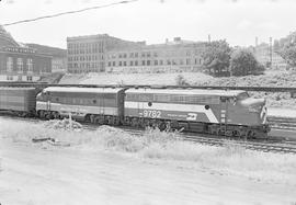 Burlington Northern diesel locomotive 9782 at Tacoma, Washington in 1979.