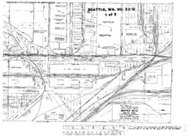 Plat Map of Great Northern Facilities at Seattle, Washington, 1964