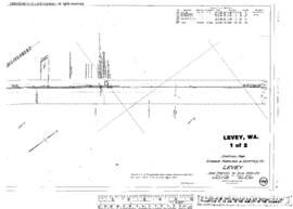 Plat Map of Spokane, Portland, and Seattle Railway Facilities at Levey, Washington, 1915