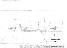 Plat Map of Great Northern Facilities at Cordova, Montana, 1914
