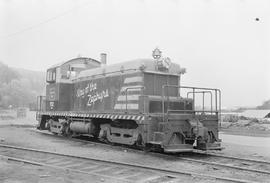 Burlington Northern diesel locomotive 102 at Tacoma, Washington in 1972.