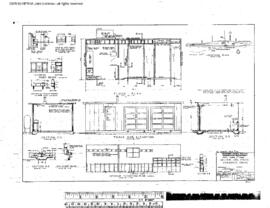 Northern Pacific Engineering Drawing, Section Tool House at Kendrick, Idaho, 1966