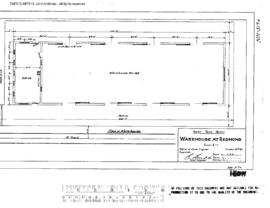 Spokane, Portland, and Seattle Railway Engineering Drawing, Warehouse at Redmond, Oregon, 1911