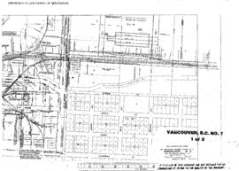 Plat Map of Great Northern Facilities at Vancouver, British Columbia, 1954