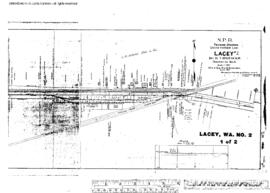 Plat Map of Northern Pacific Facilities at Lacey, Washington, 1909