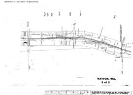 Plat Map of Northern Pacific Facilities at Hatton, Washington, 1945