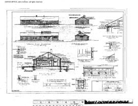 Great Northern Engineering Drawing, Depot at Columbia Falls, Montana, 1952