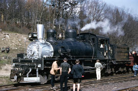 Klickitat Log and Lumber Company steam locomotive 7 at Klickitat, Washington in 1964.