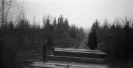 Pacific Coast Railroad freight train at Taylor, Washington in 1944.