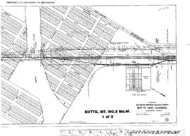 Plat Map of Milwaukee Road Facilities at Butte, Montana, 1916